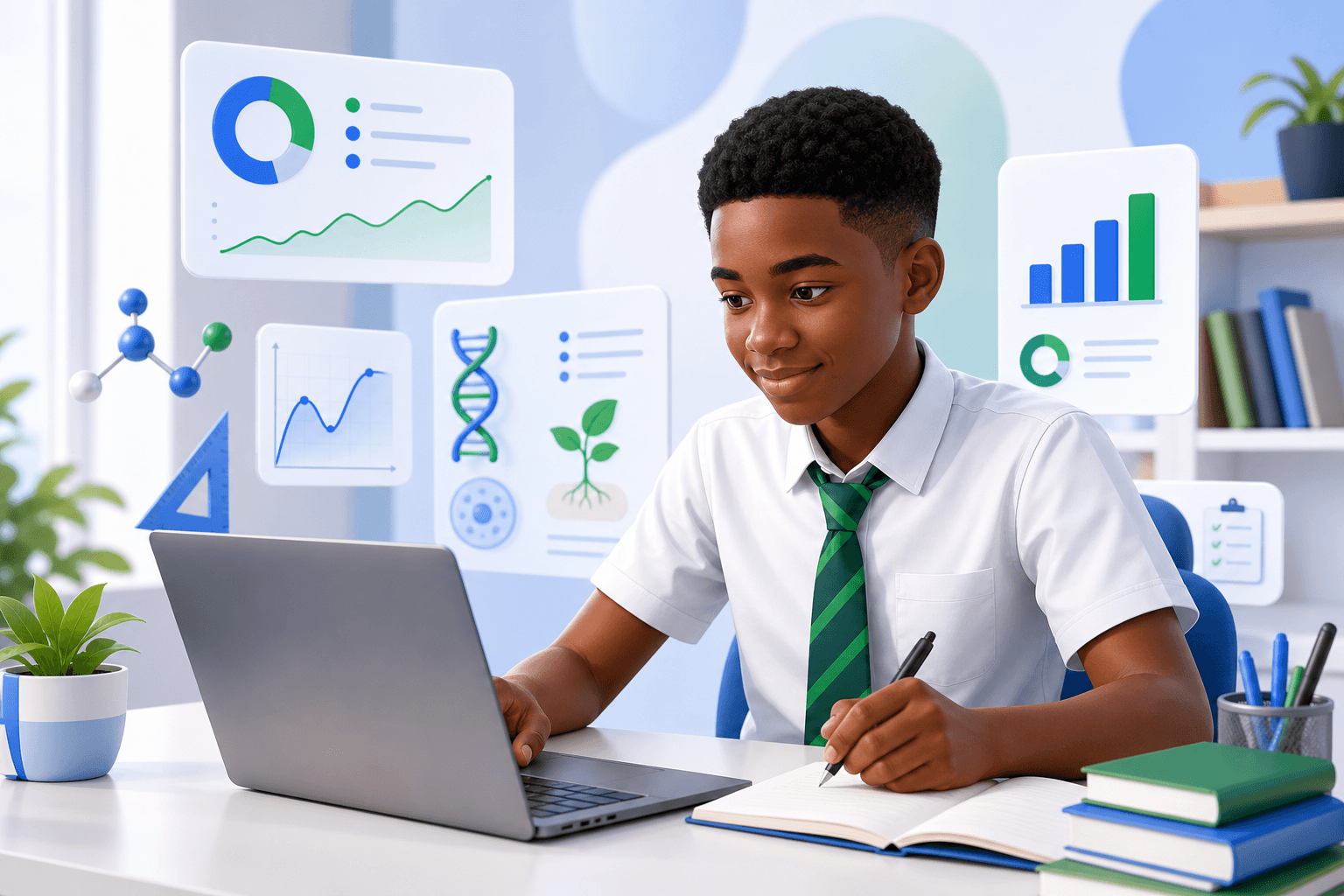 Student using OGraphLearn for exam practice